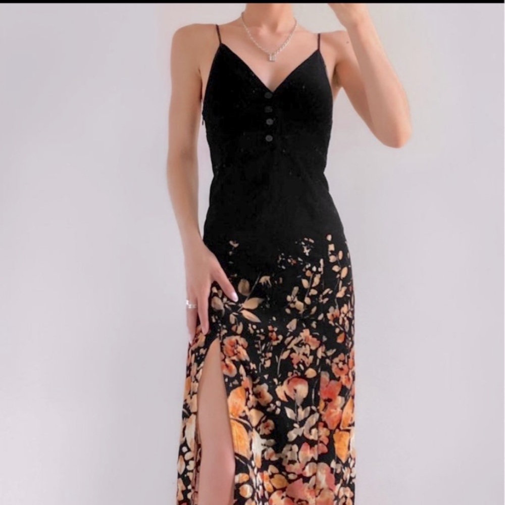 Urban outfitters velvet floral dress